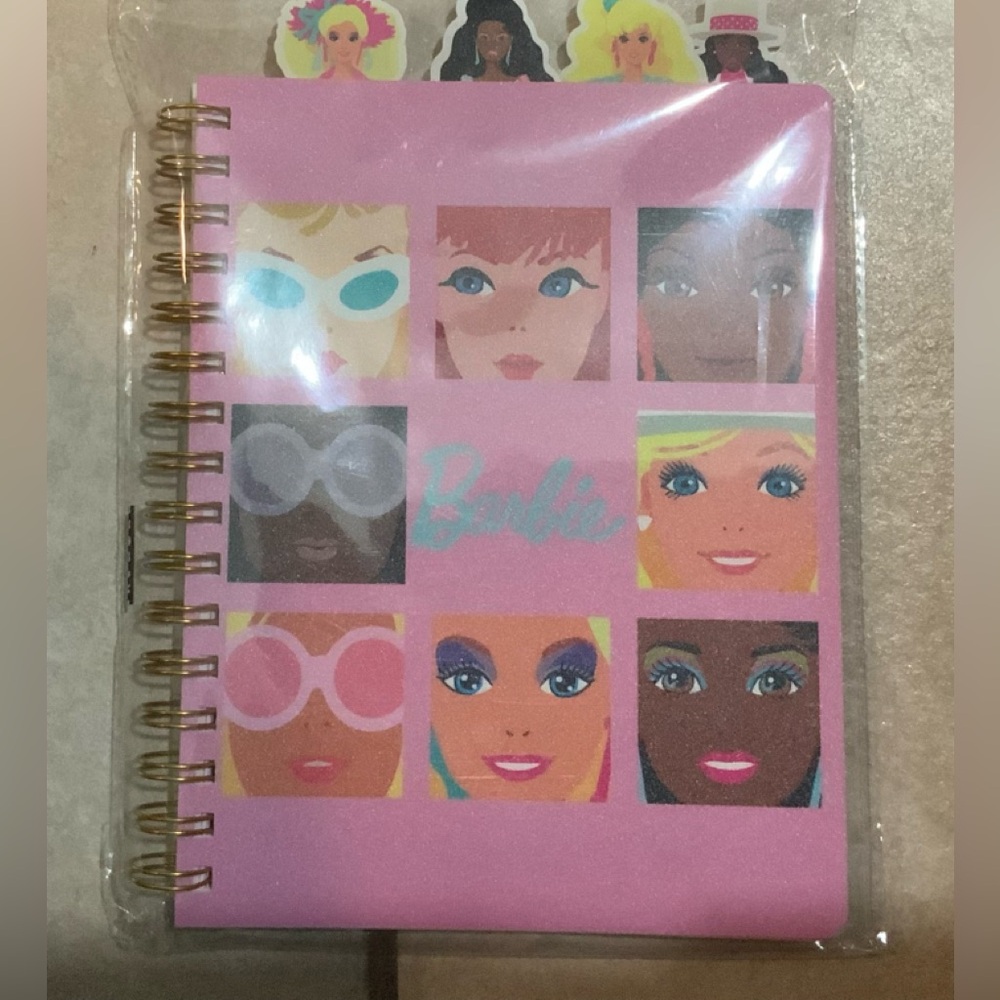 Barbie Mattel Journal Plastic Cover With 96 Sheets- New Never Been Used!